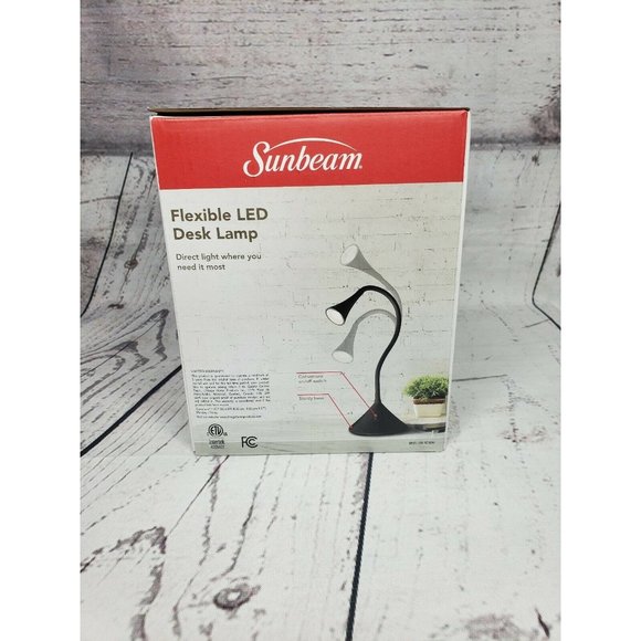 Lot Of 2 LED Gooseneck Desk Lamp Energy Star Beam Angle Sunbeam Light New - Picture 8 of 11